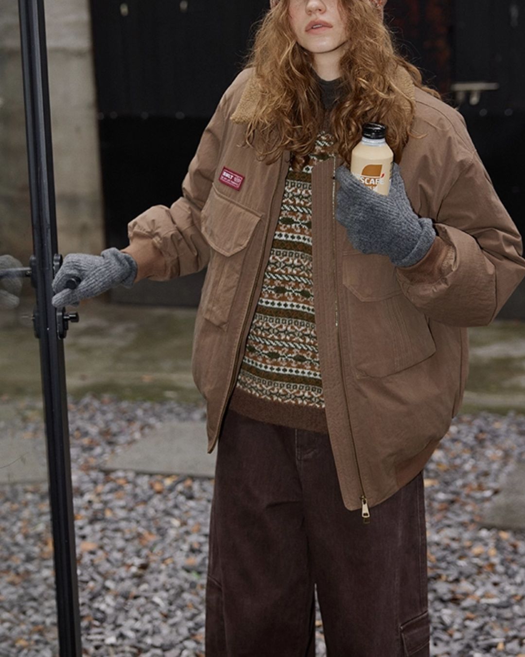 Boa Collar Padded Work Jacket　JK041