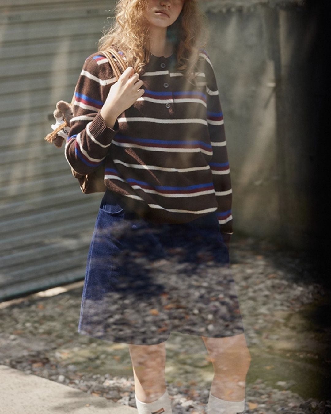 Contrast Border Polo Collar Knit　KN045