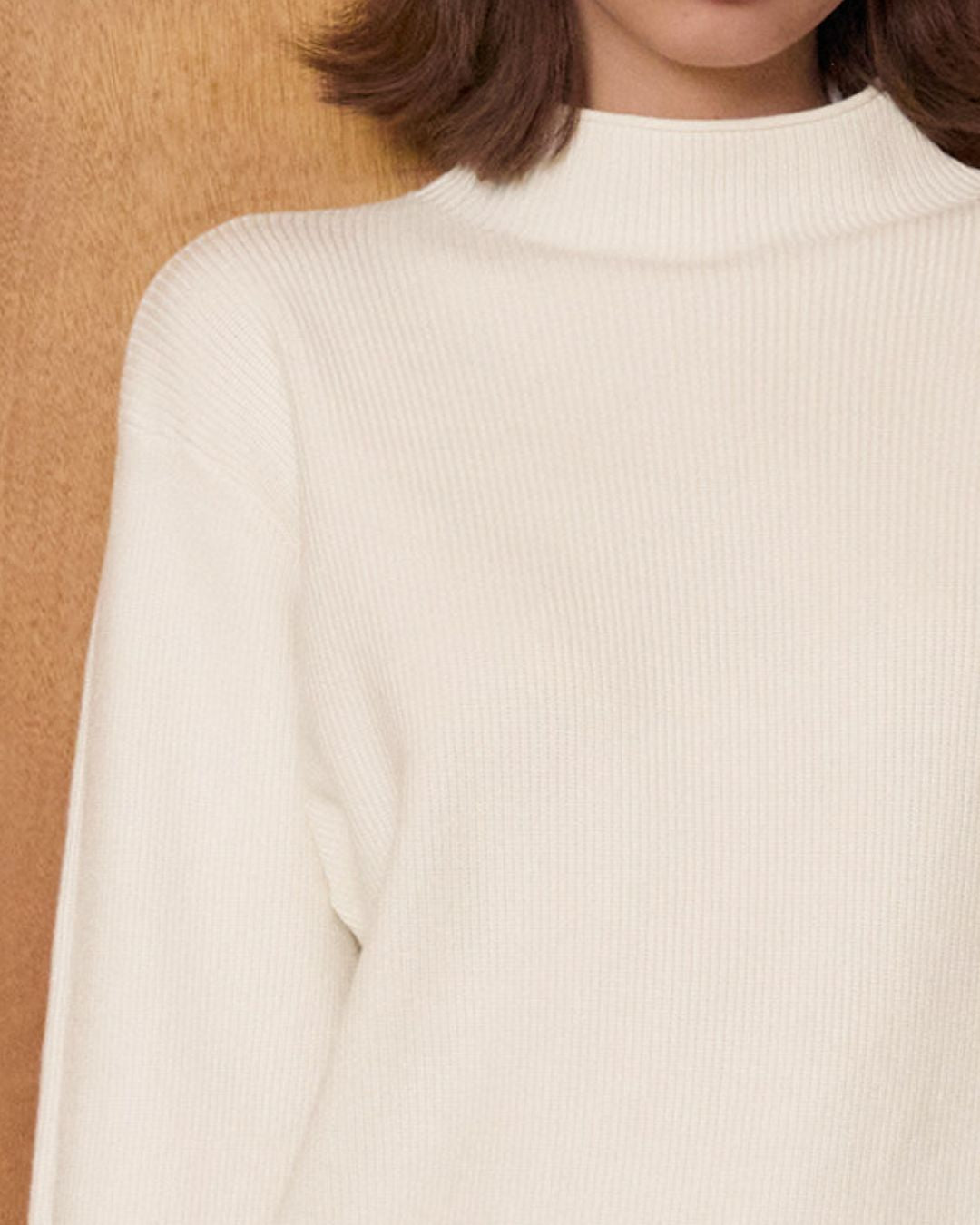 Basic Rib Mock Neck Knit　KN090
