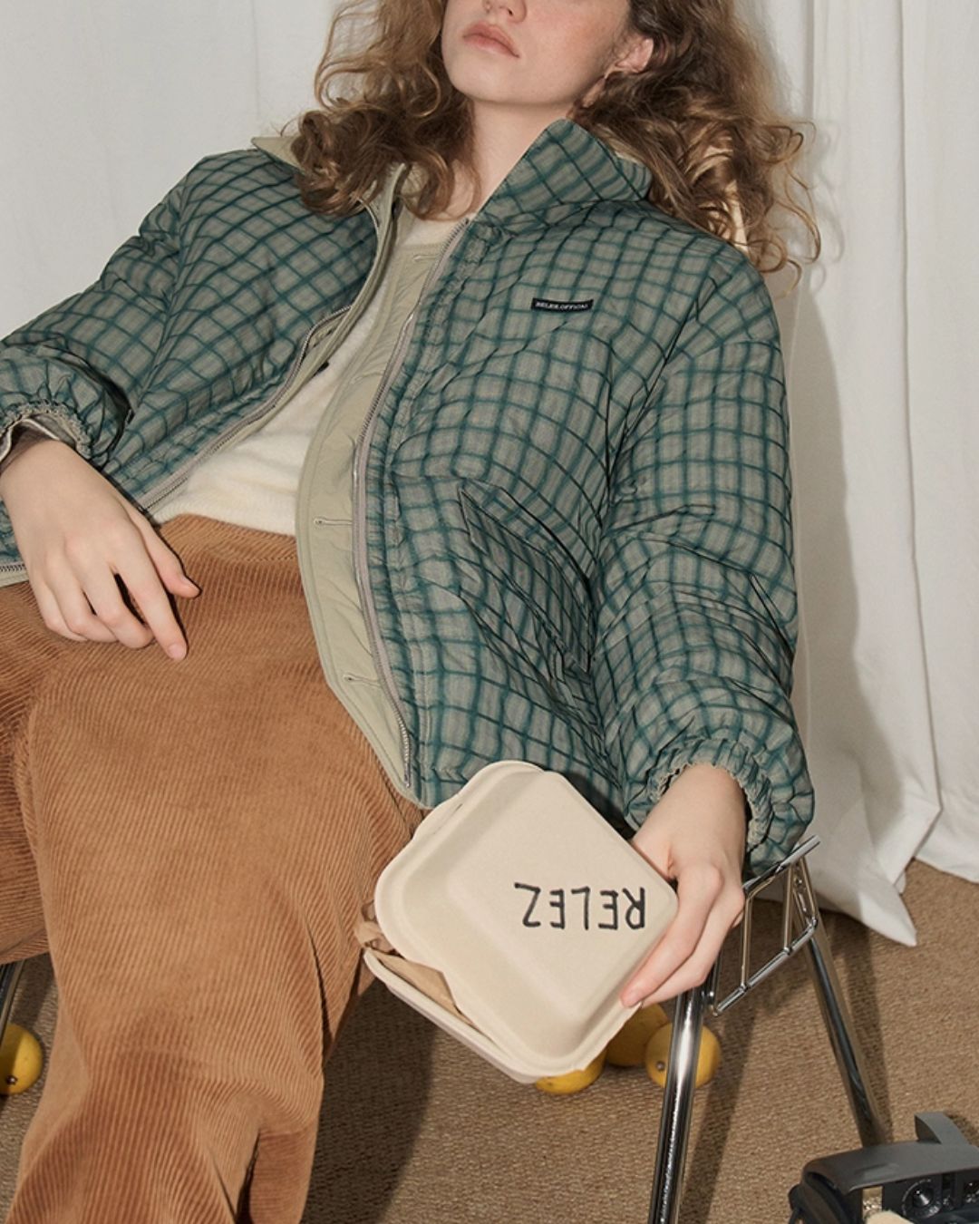 Check Reversible Down Jacket　JK047