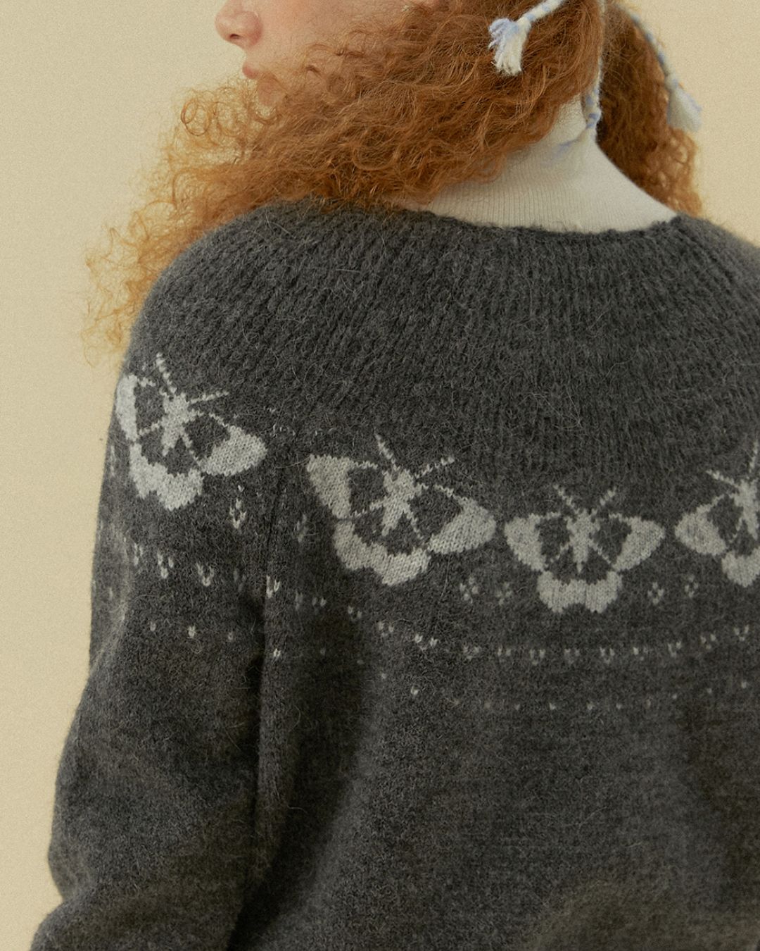 Butterfly Nordic Knit Cardigan　KN079