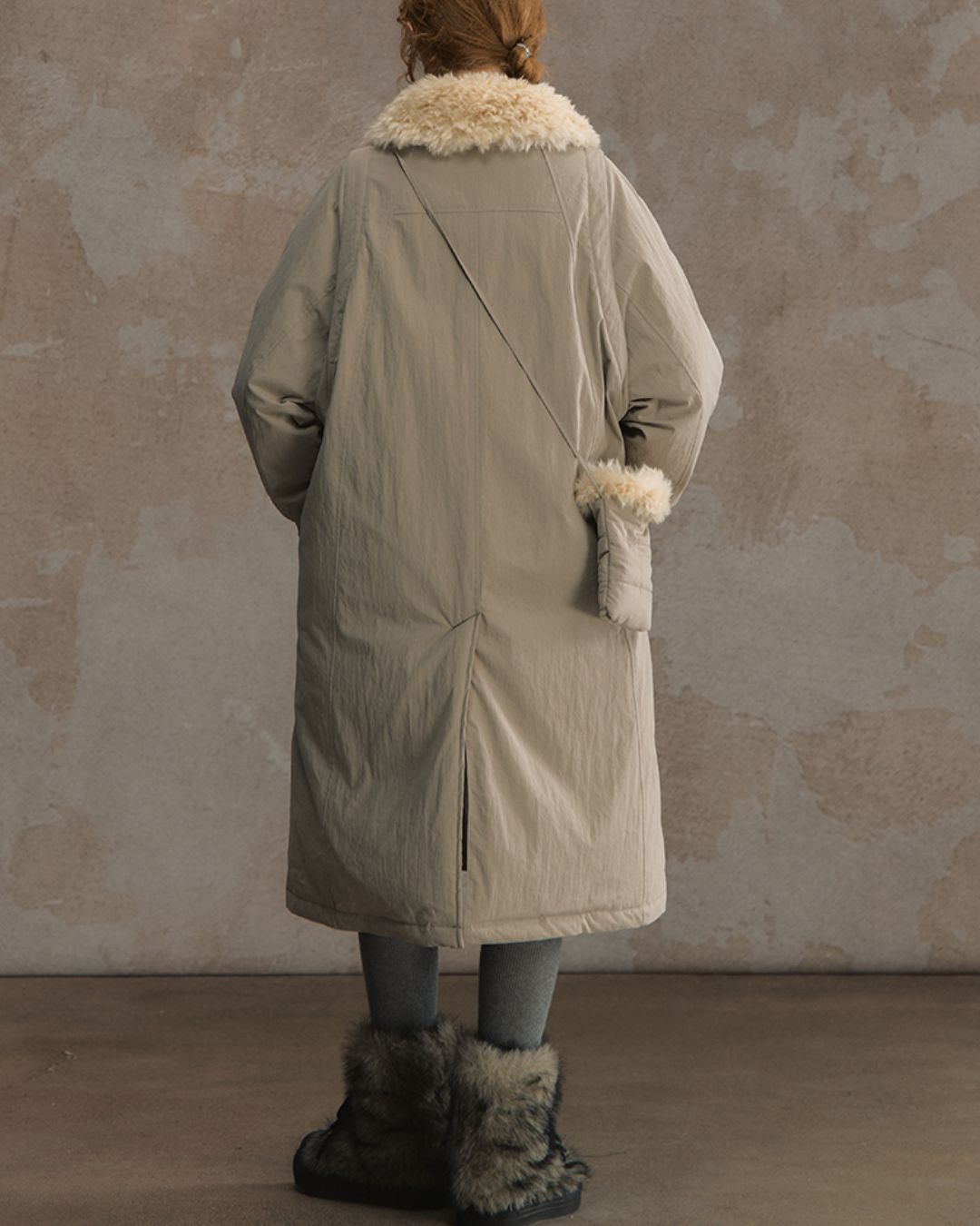 Fur Detail Long Down Coat　CT024