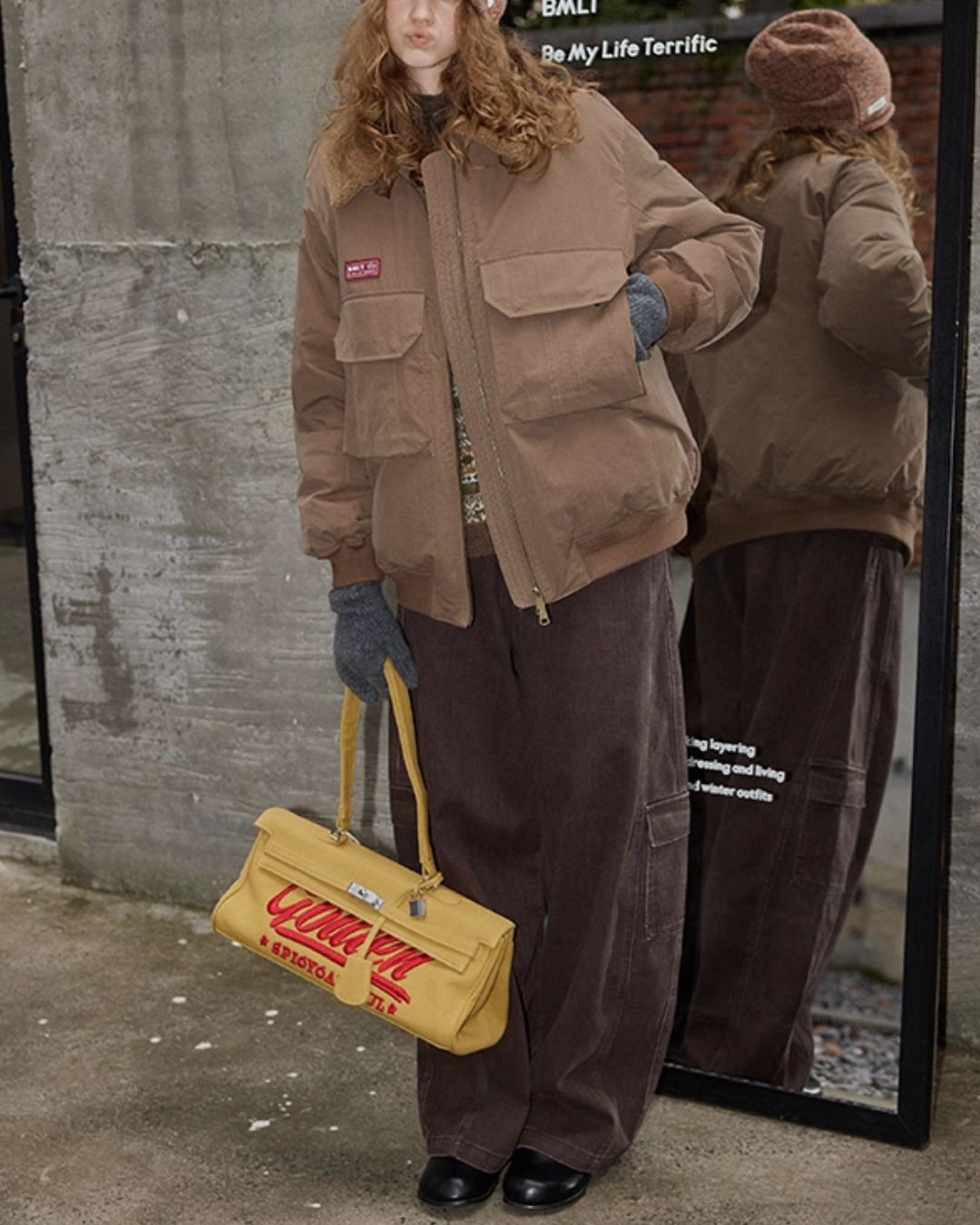 Boa Collar Padded Work Jacket　JK041