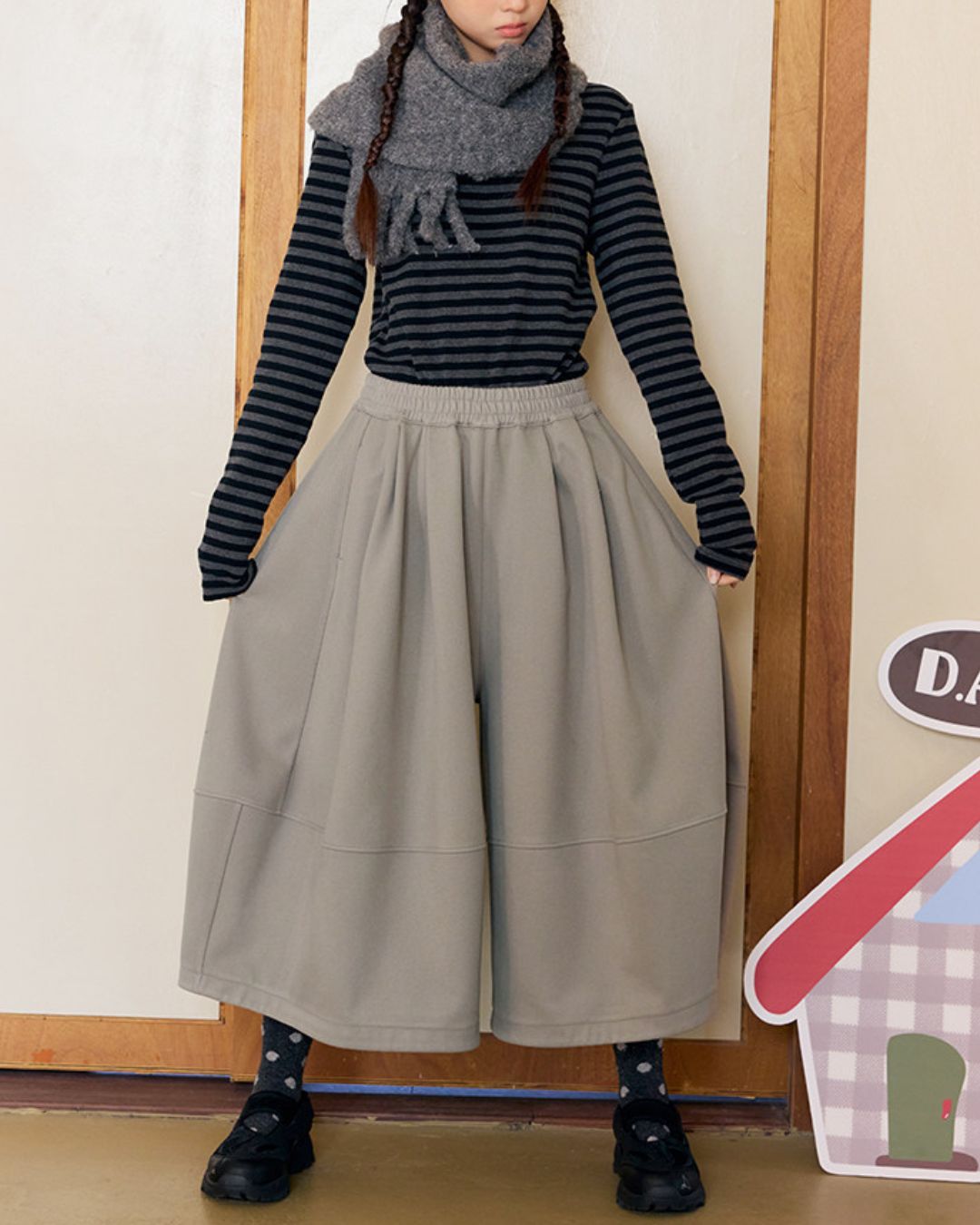 Border Thick Long Sleeve T-Shirt　LT020