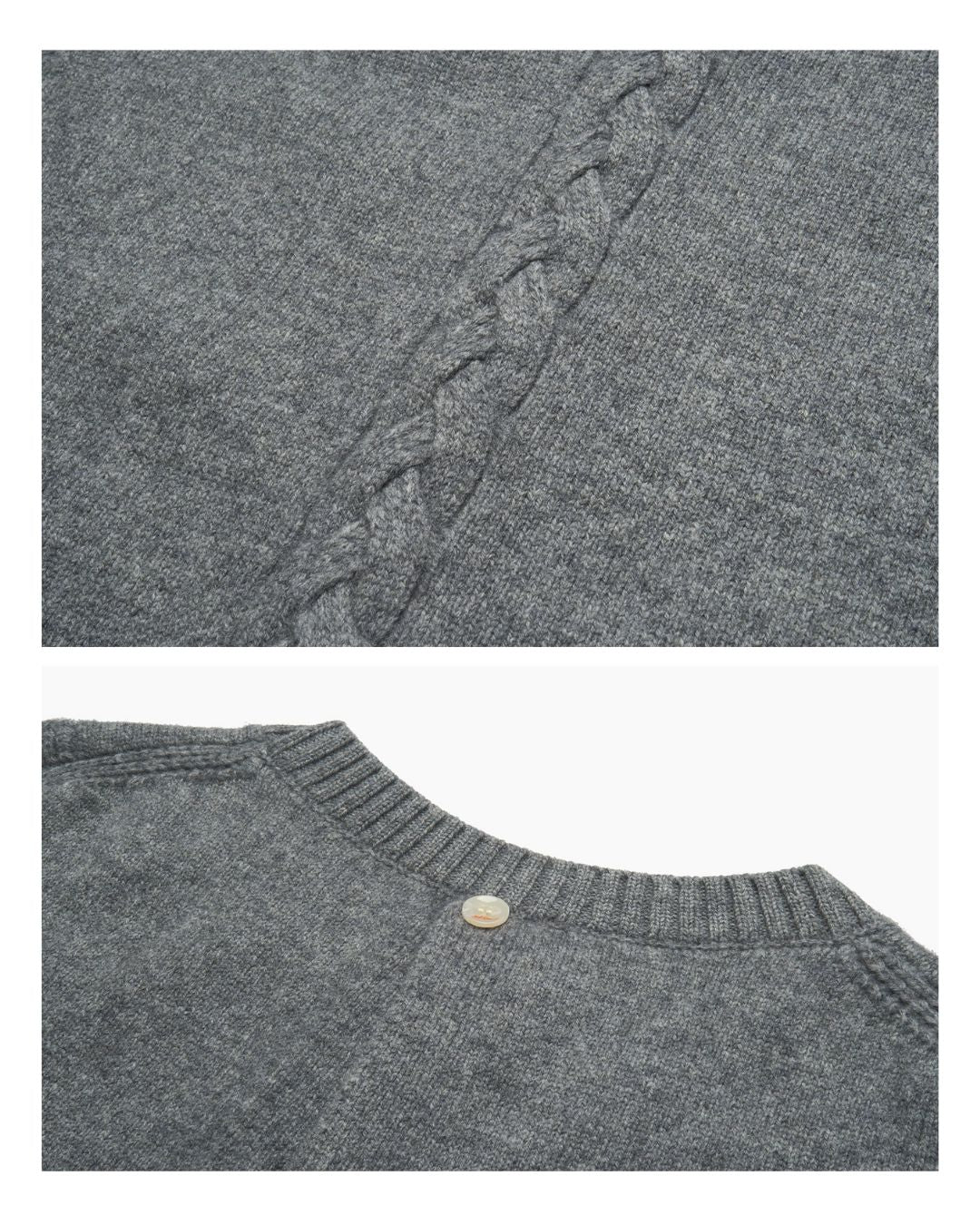 Braided Wool Knit Vest　VT007