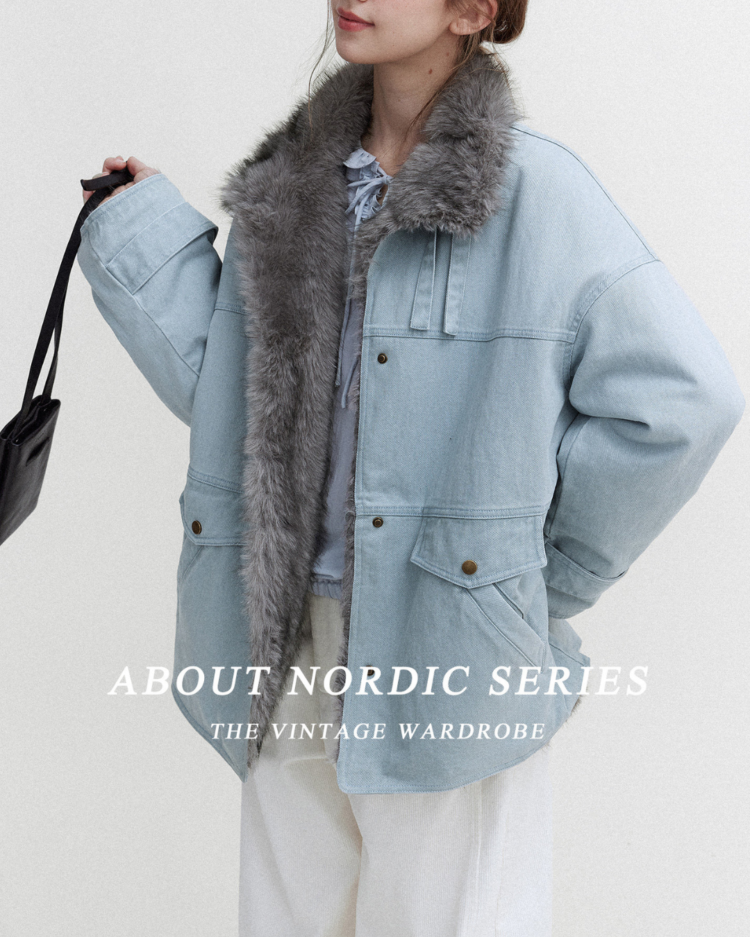 Vintage Fur-lined Denim Jacket　JK081