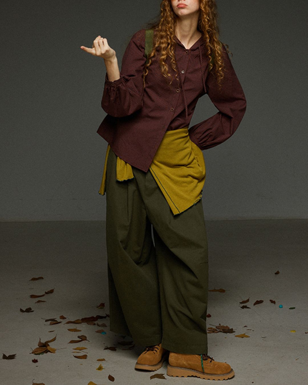 Hooded Checked Shirt　LS031