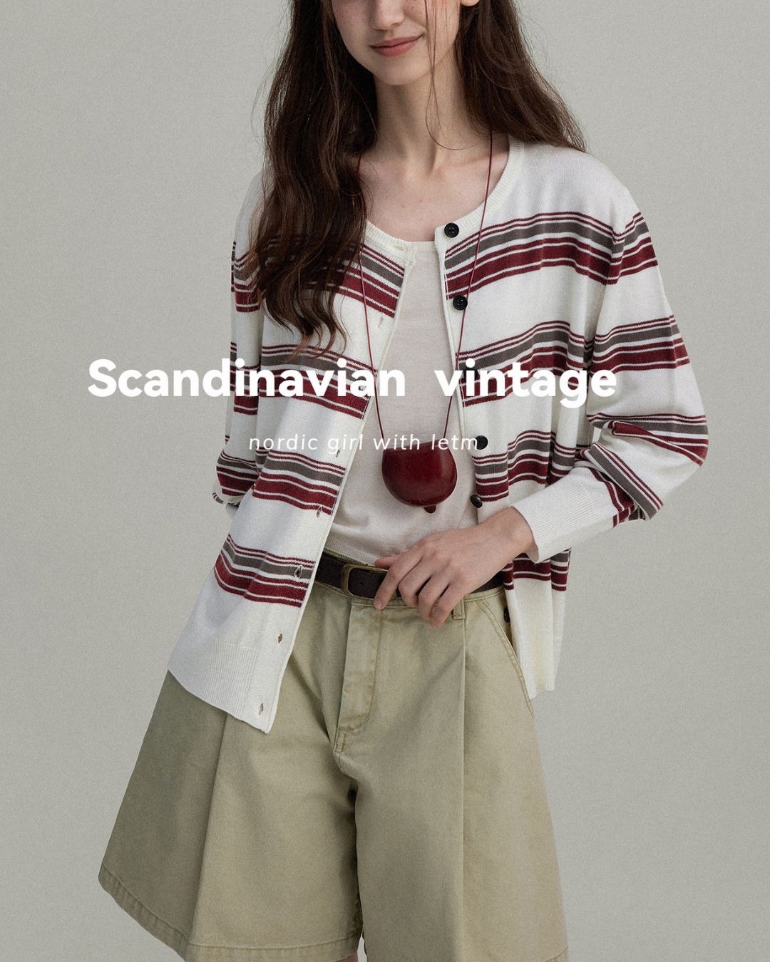 Border Knit Cardigan　KN021