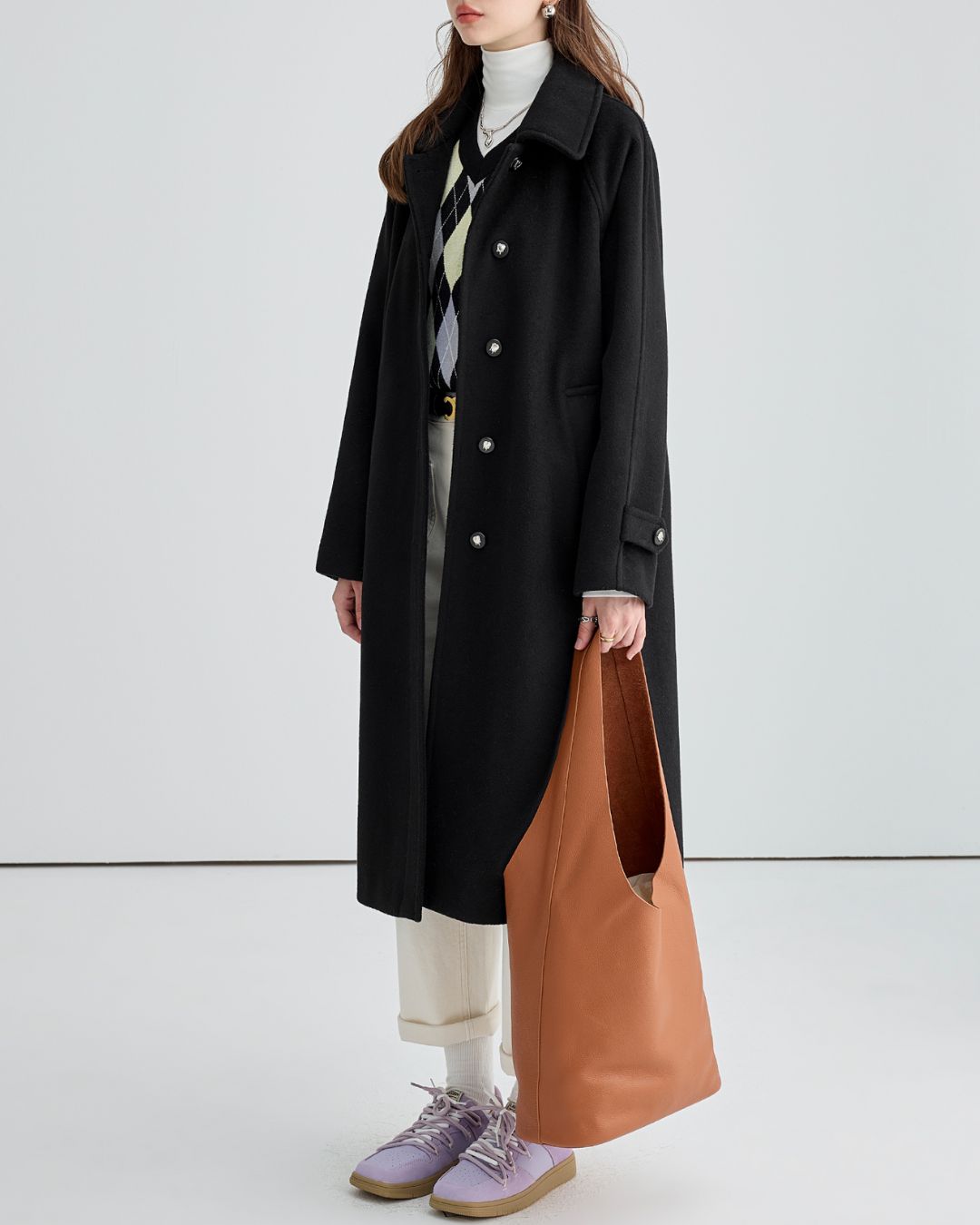 Brushed Bal Collar Coat　CT012