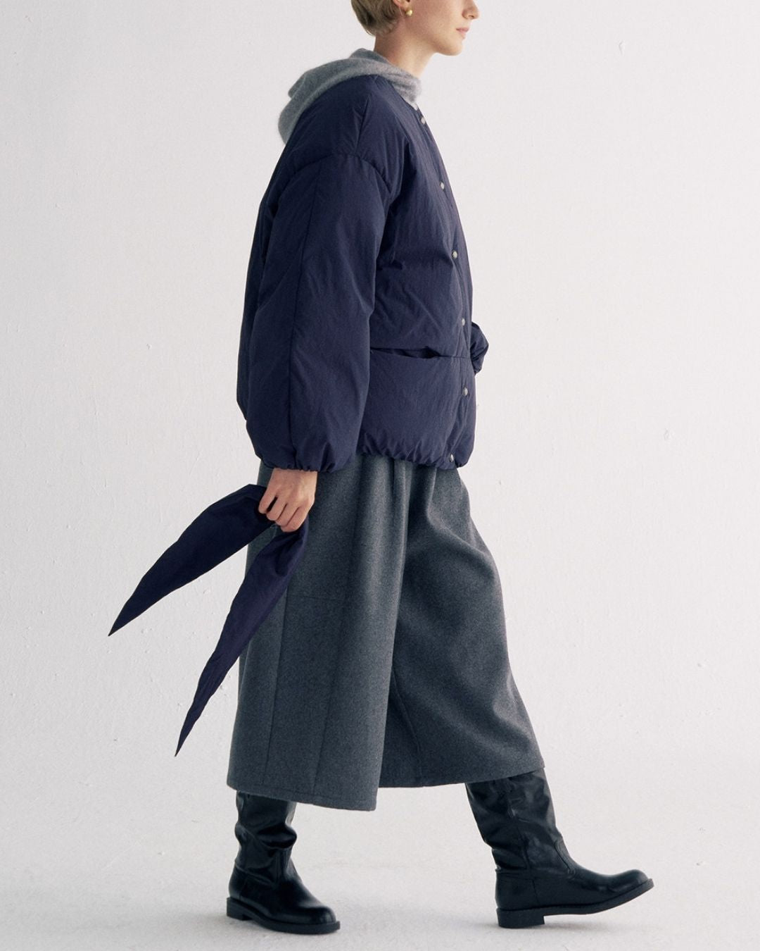 Detachable Scarf Puffer Down Jacket　JK080