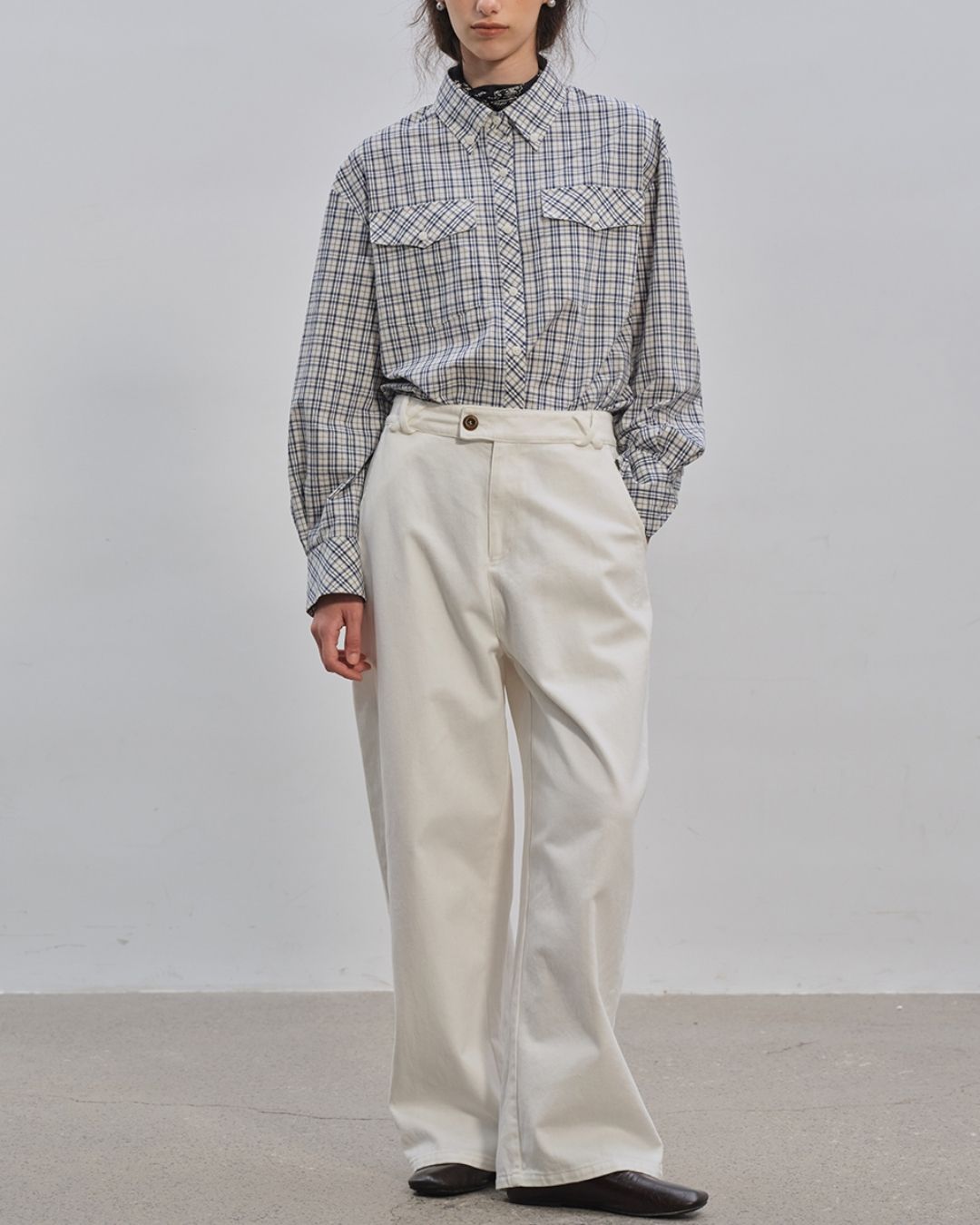 Retro Check Loose Shirt　LS024