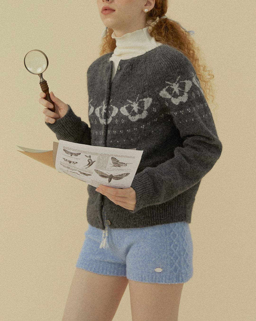 Butterfly Nordic Knit Cardigan　KN079