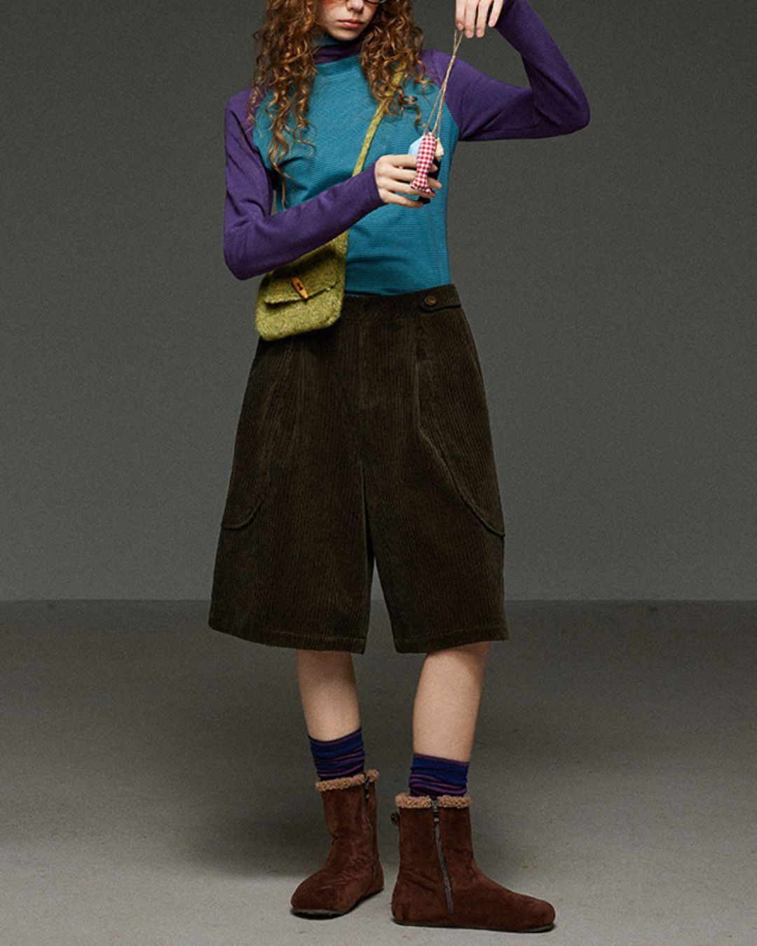 Colorblock Turtleneck T-Shirt　LT017