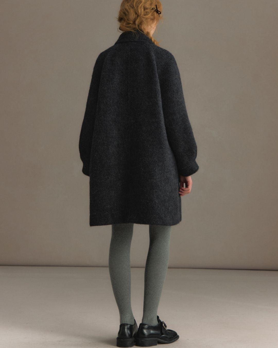 Bowtie Collar A-line Coat　CT023