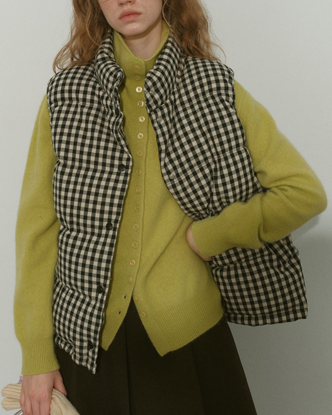 High-neck Knit Cardigan　KN074