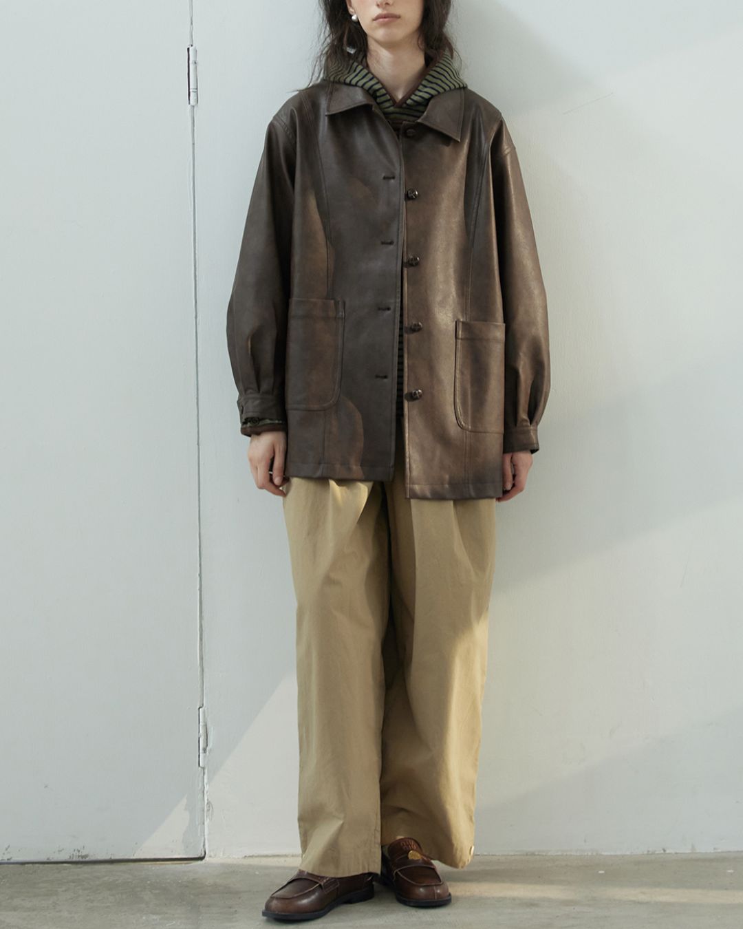 Casual Wide Tuck Pants　PT013