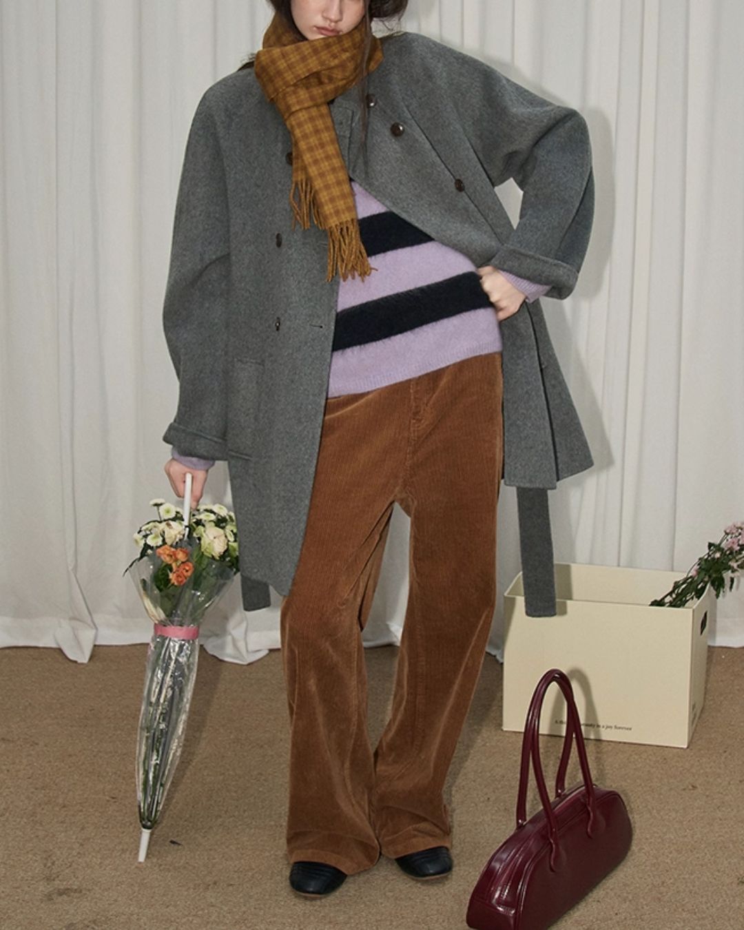 Corduroy Straight Pants　PT019