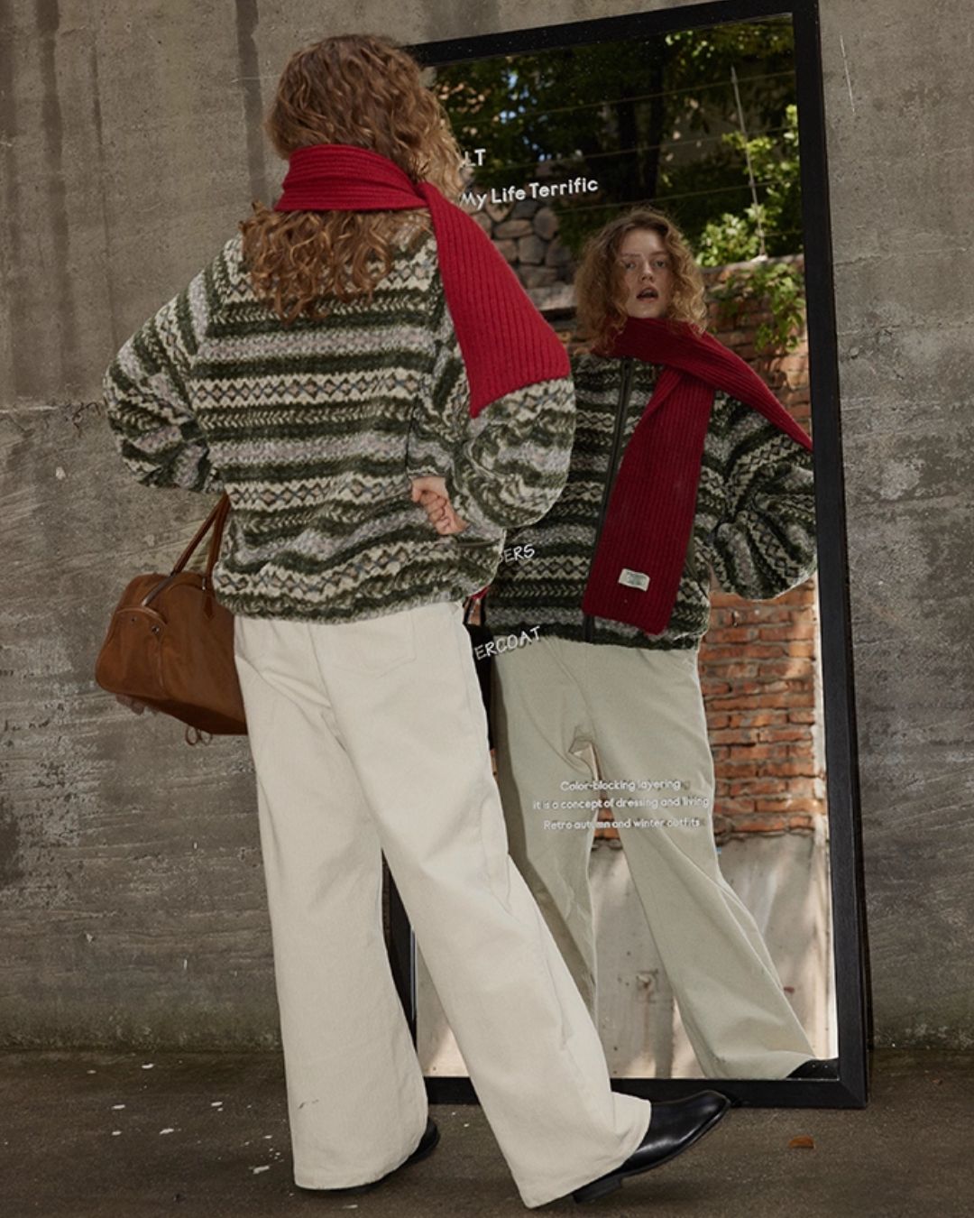 Corduroy Wide Straight Pants　PT017