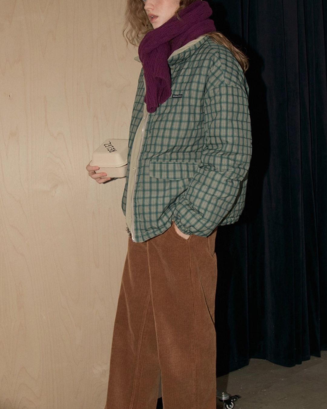 Check Reversible Down Jacket　JK047