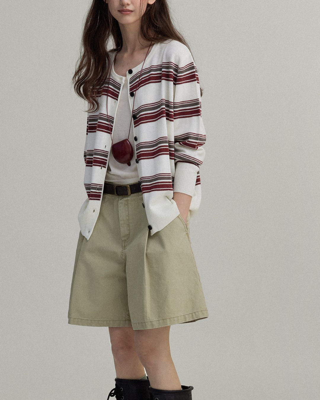 Border Knit Cardigan　KN021