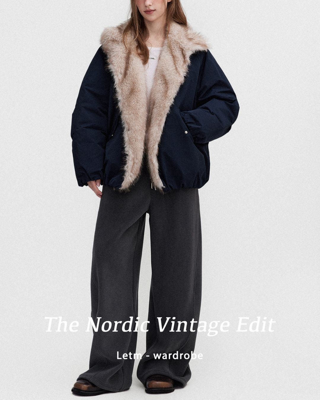 Fur-lined Down Jacket　JK057