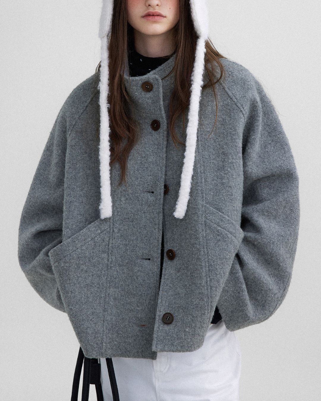 Stand-collar Wool Jacket　JK027