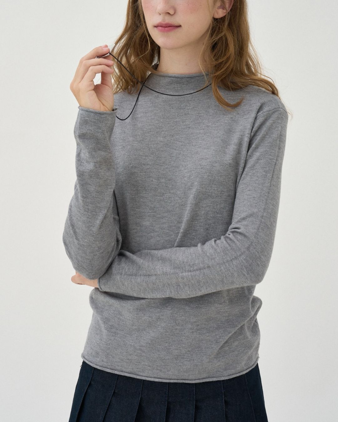 Mock Neck Seamless Knit　KN077