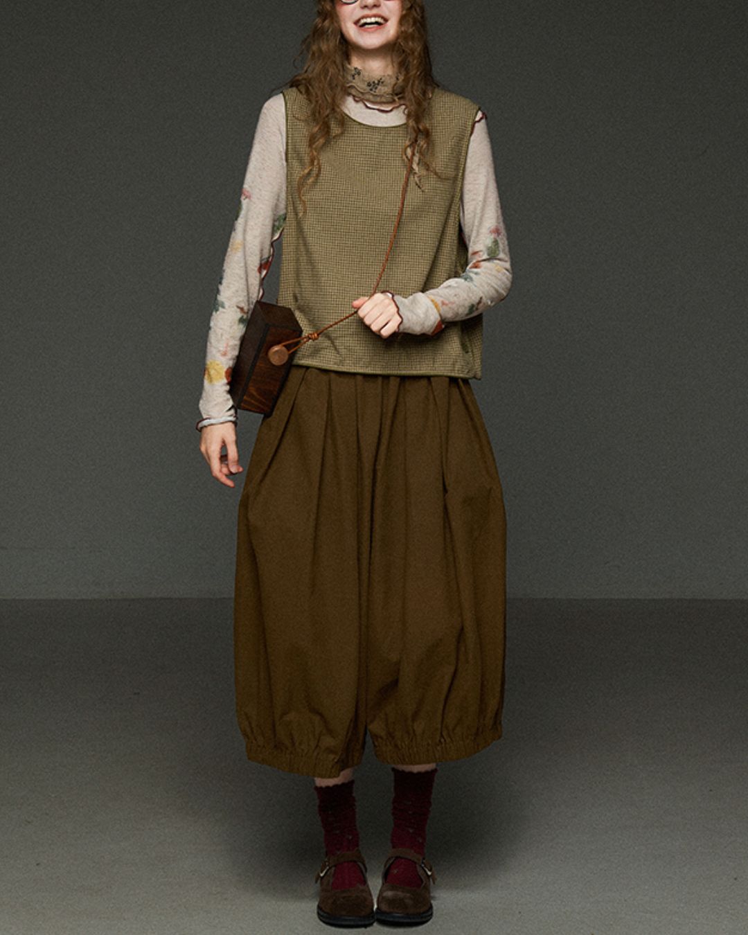 Side Button Check Vest　VT004