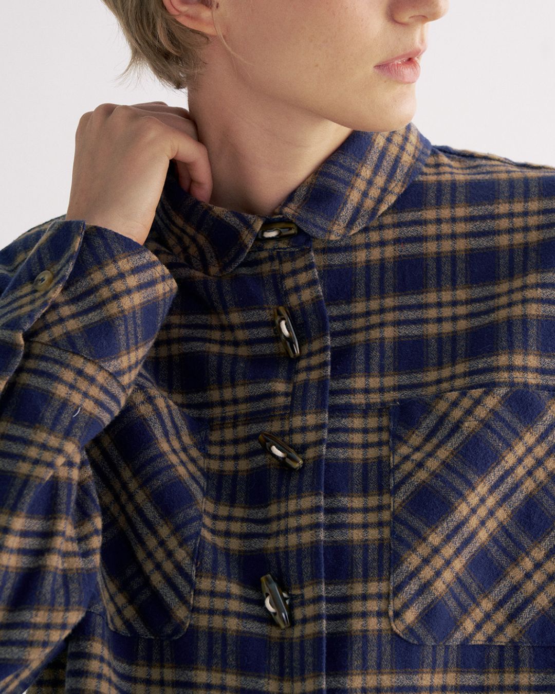 Flannel Cotton Check Shirt　LS039
