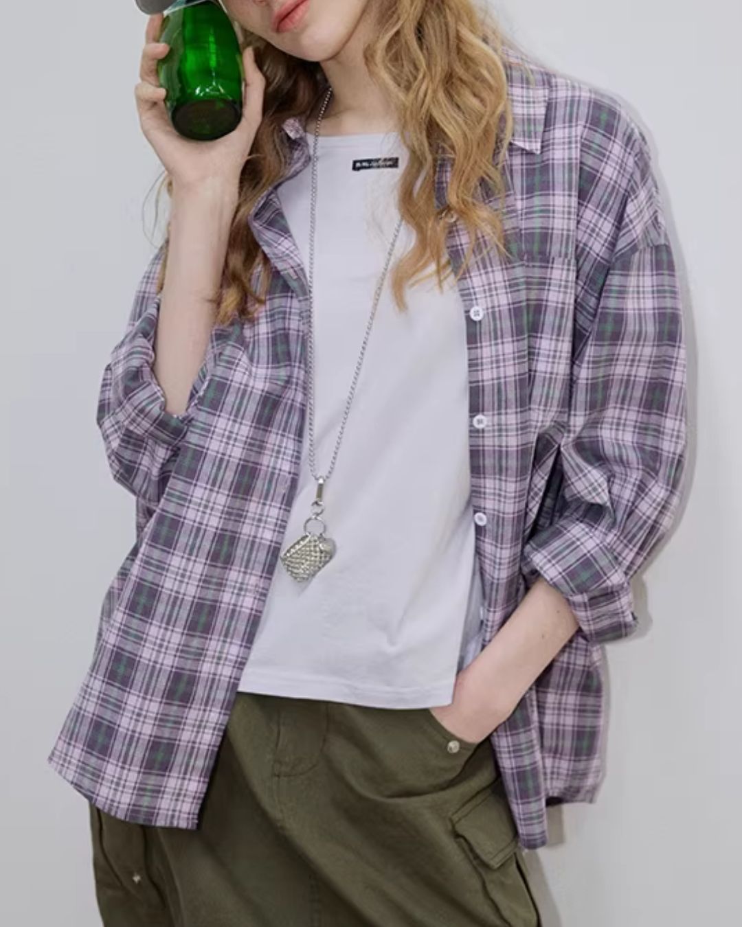 One-point Label Basic T-shirt　ST007