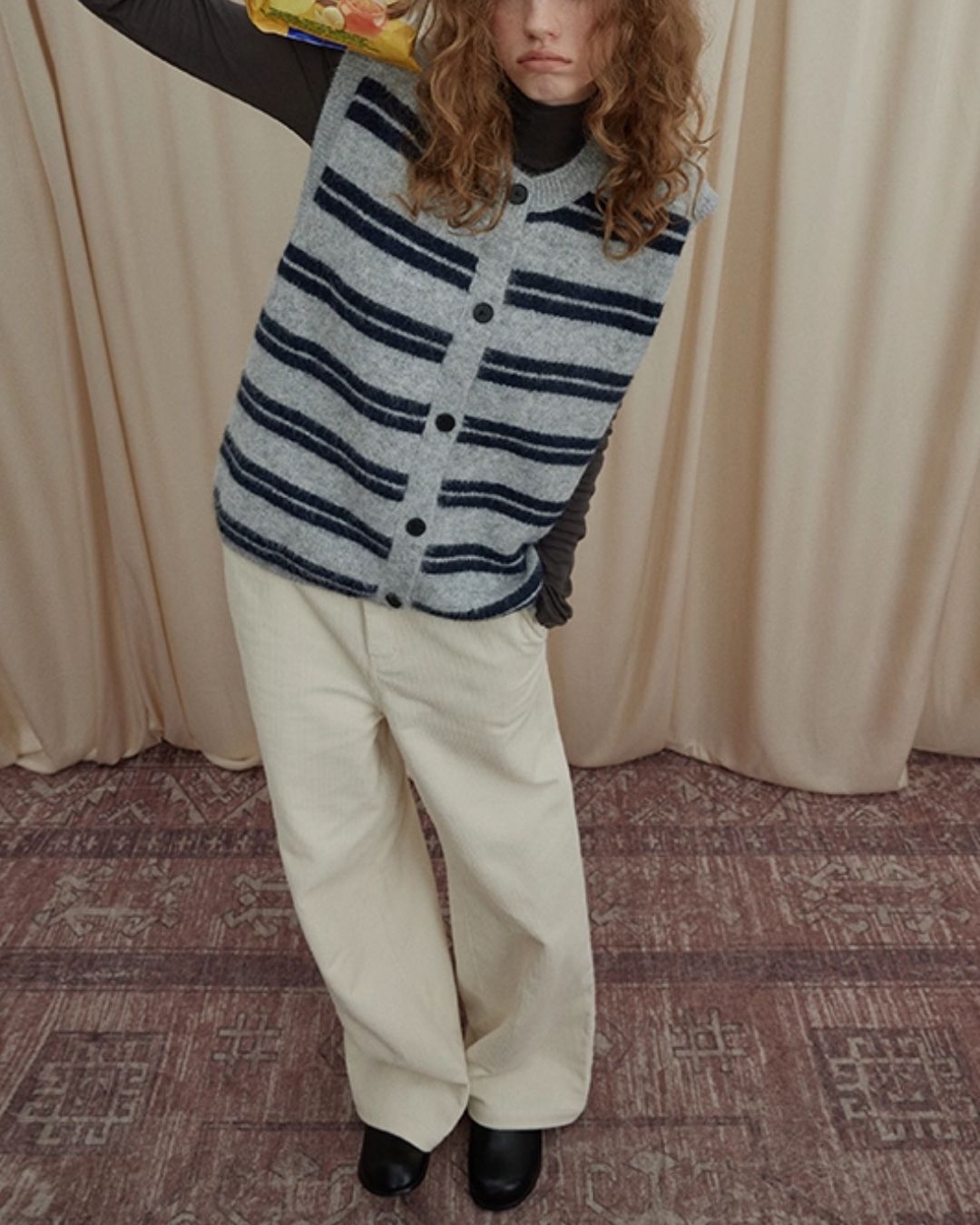 Corduroy Wide Straight Pants　PT017