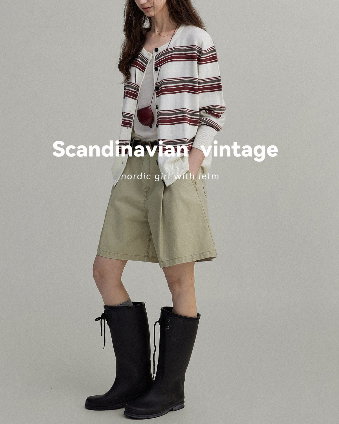 Border Knit Cardigan　KN021