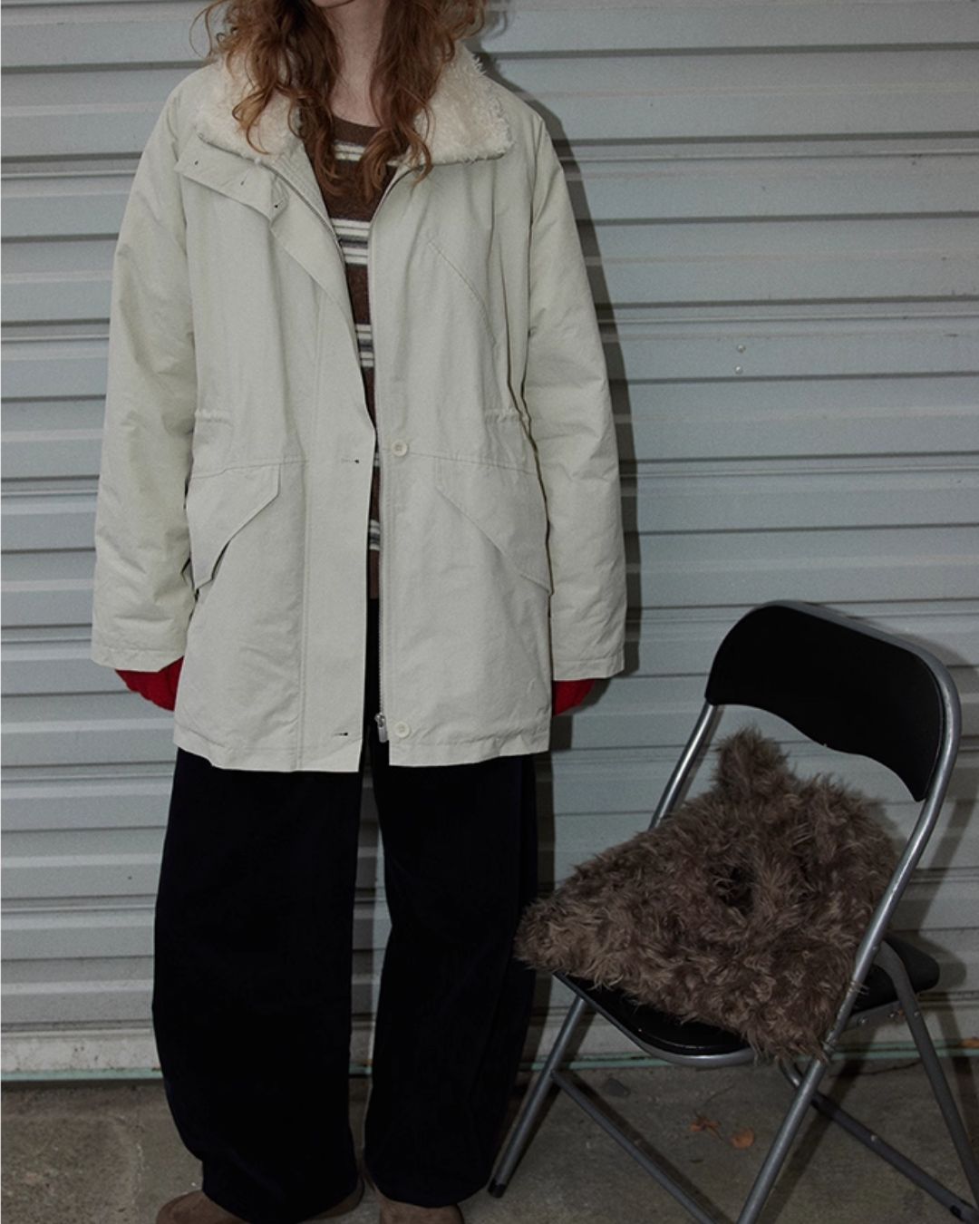 Fur-lined Military Coat　CT014