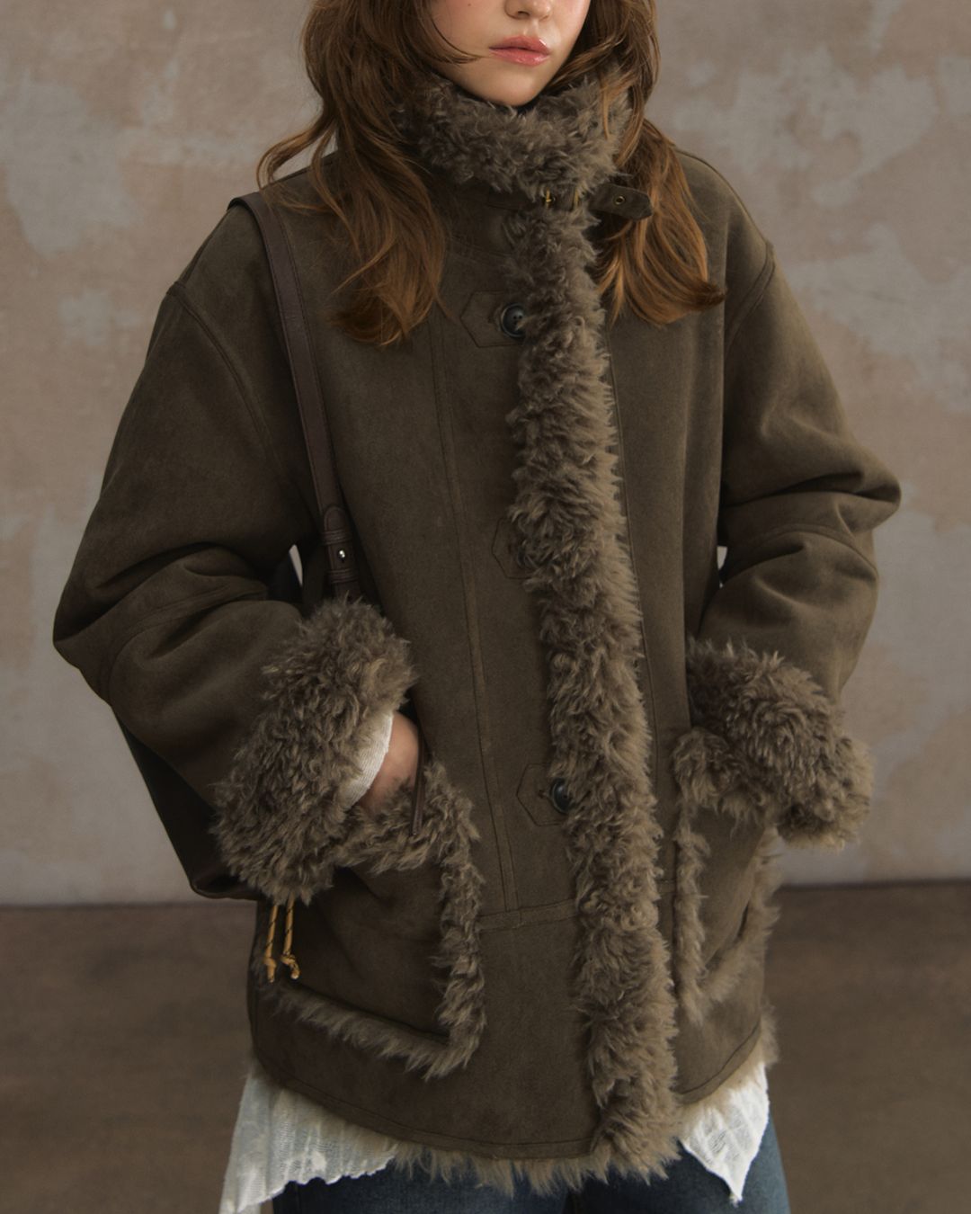Reversible Mouton Fur Coat　CT025