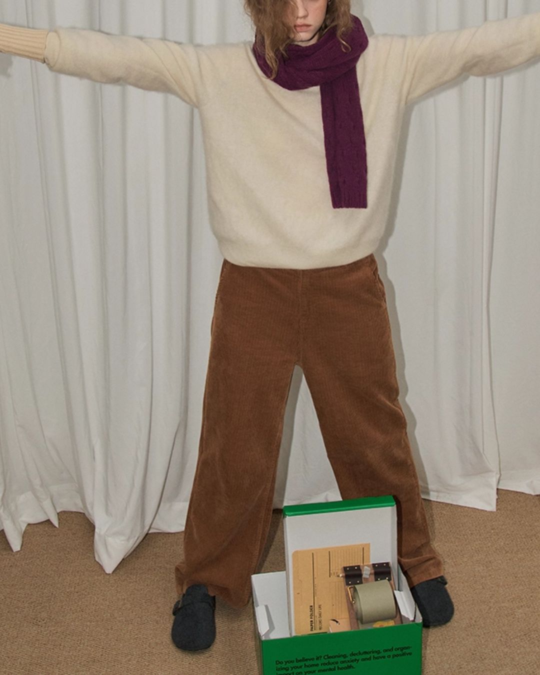 Corduroy Straight Pants　PT019