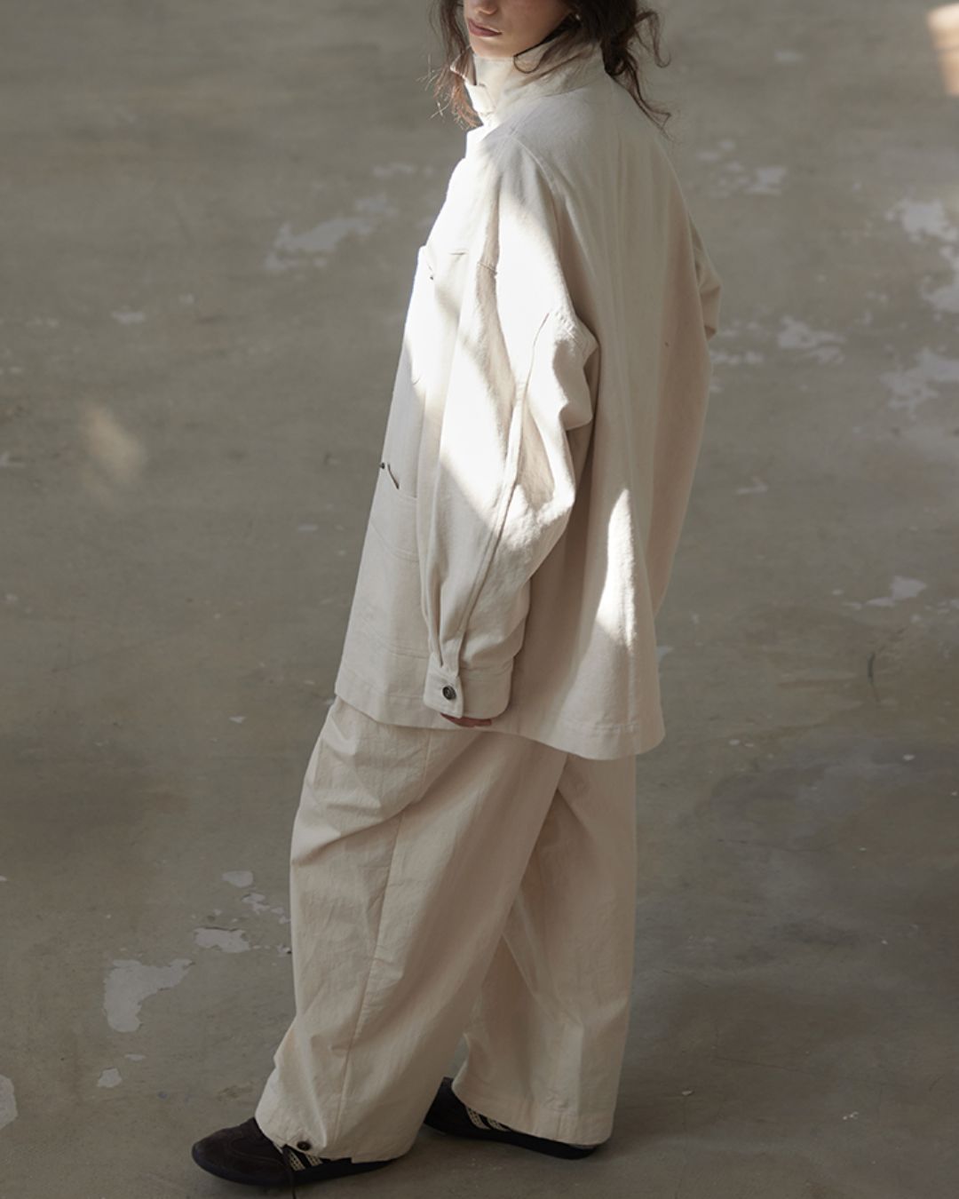 Casual Wide Tuck Pants　PT013