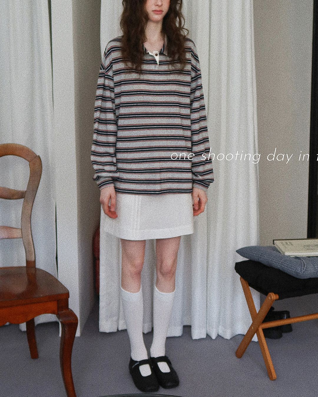 Border L/S Polo Shirt　PS001