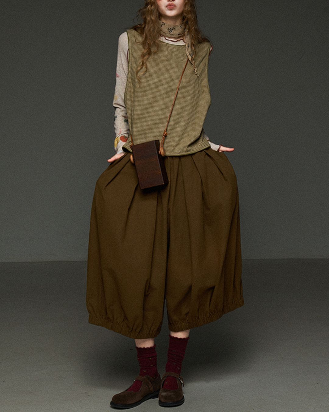 Side Button Check Vest　VT004