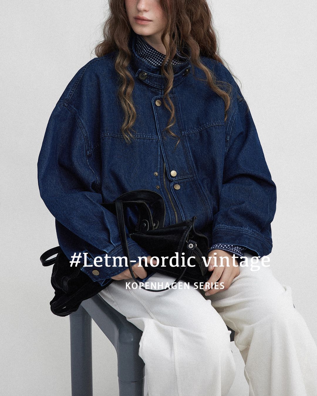 Belted Denim Cropped Jacket　JK026