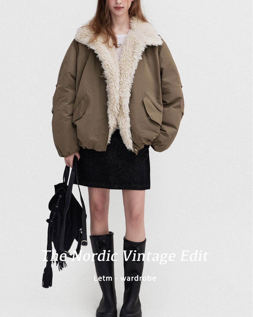 Fur-lined Down Jacket　JK057