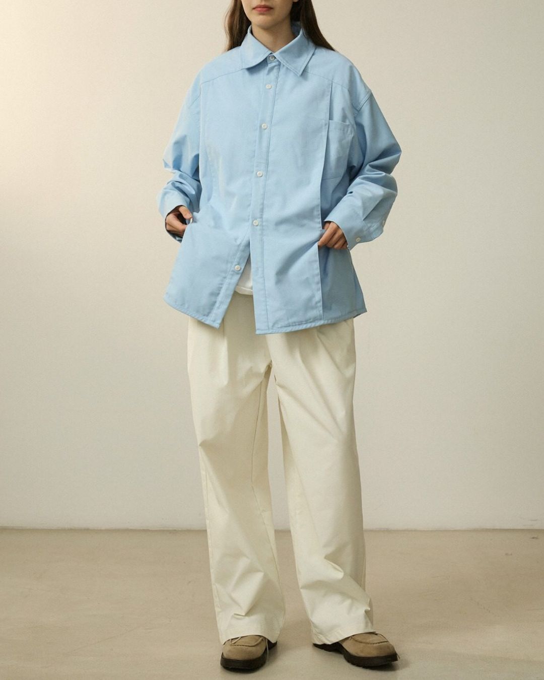 Casual Straight Pants With Mini Bag　PT034