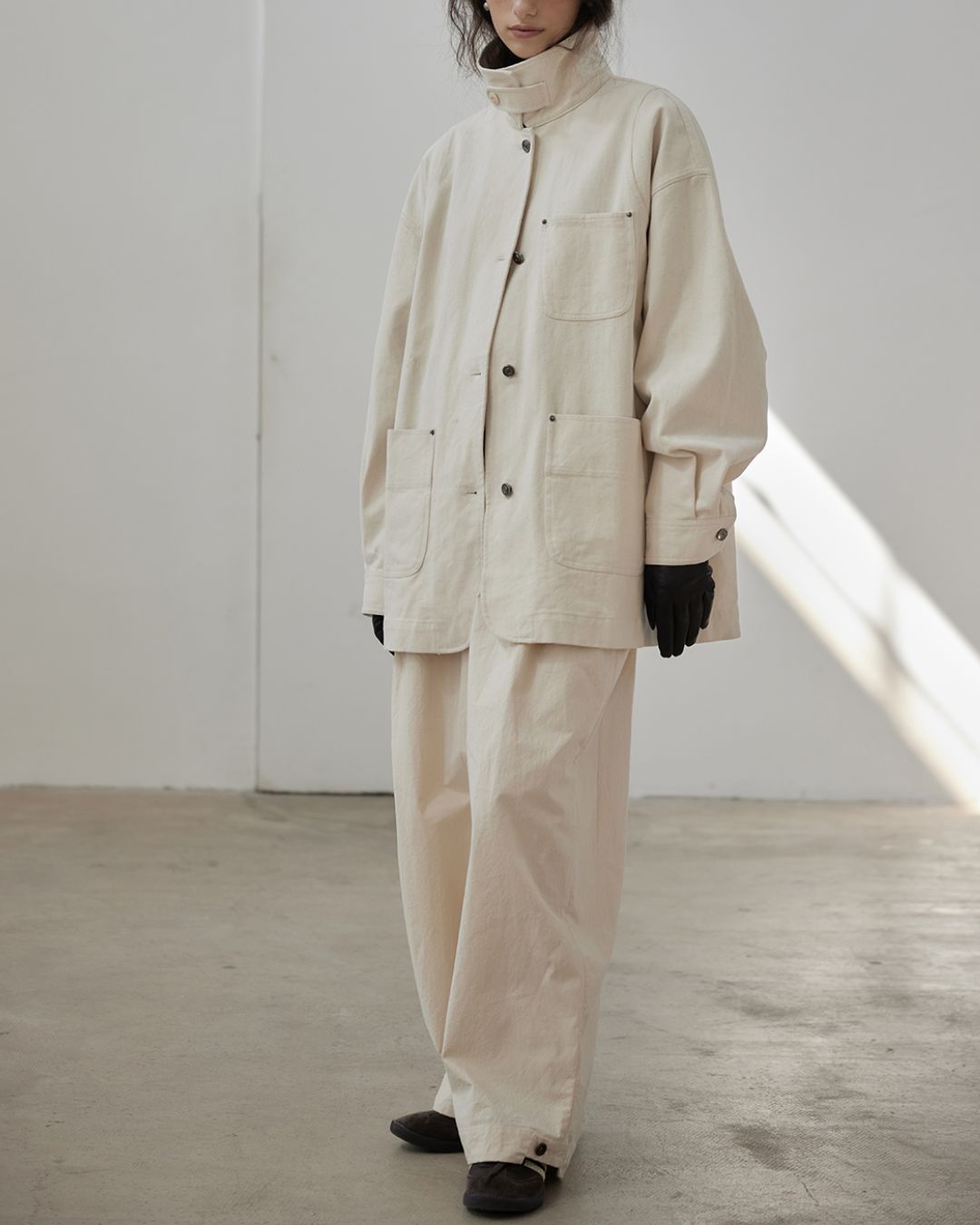 Casual Wide Tuck Pants　PT013