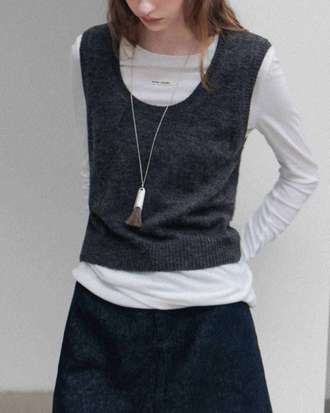 Soft Polo Knit ＆ U-neck Vest　KN023