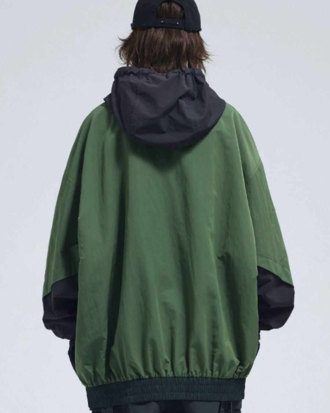 Oversized Colorblock Nylon Jacket　JK072