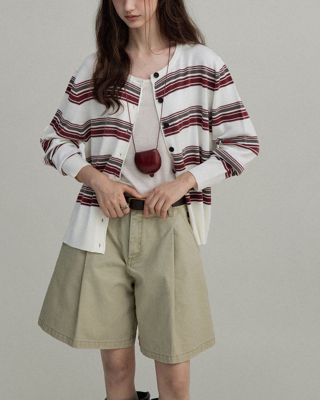 Border Knit Cardigan　KN021