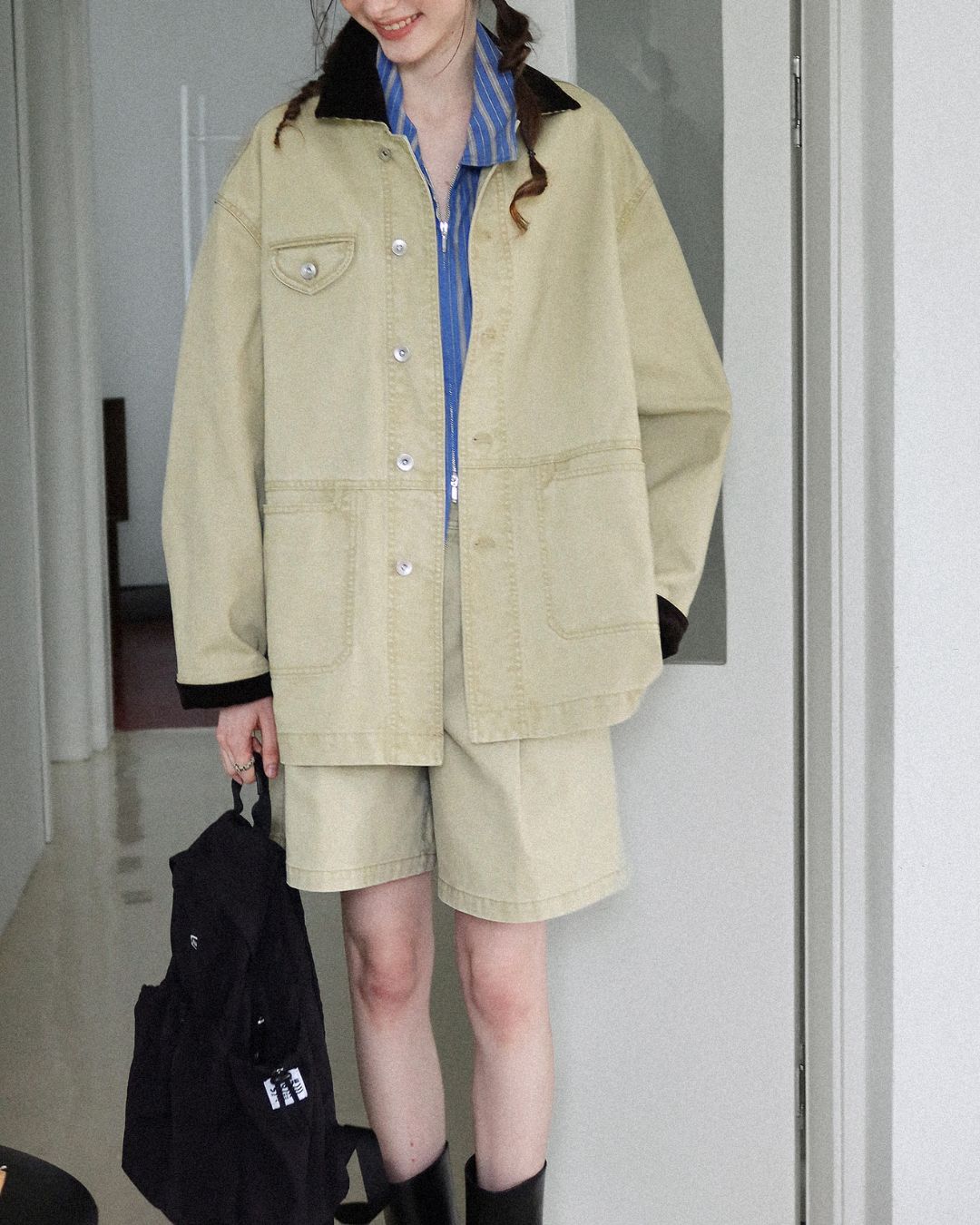 Contrast Color Work Jacket ＆ Shorts　JK015