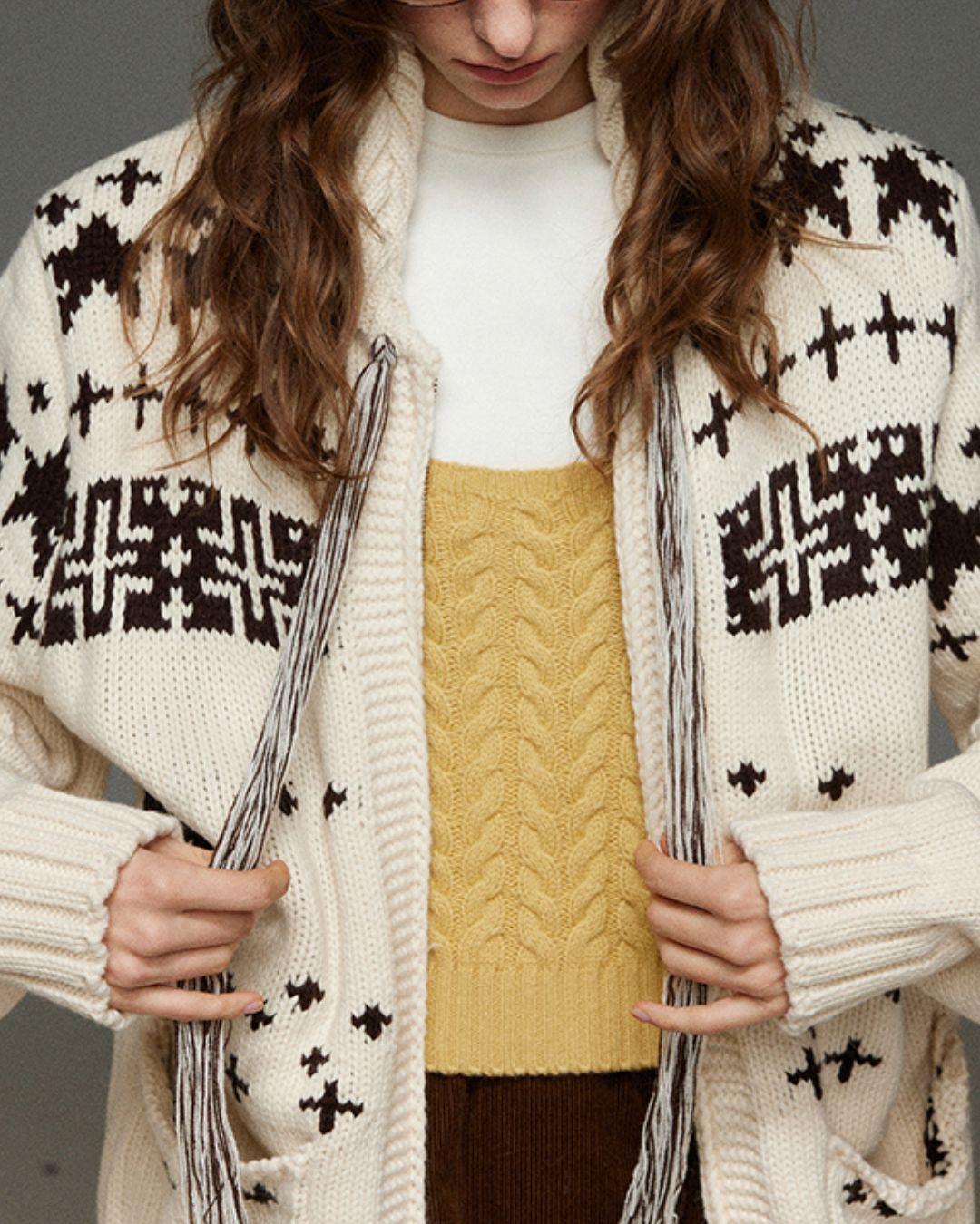 Cable Knit Camisole Vest　KN054