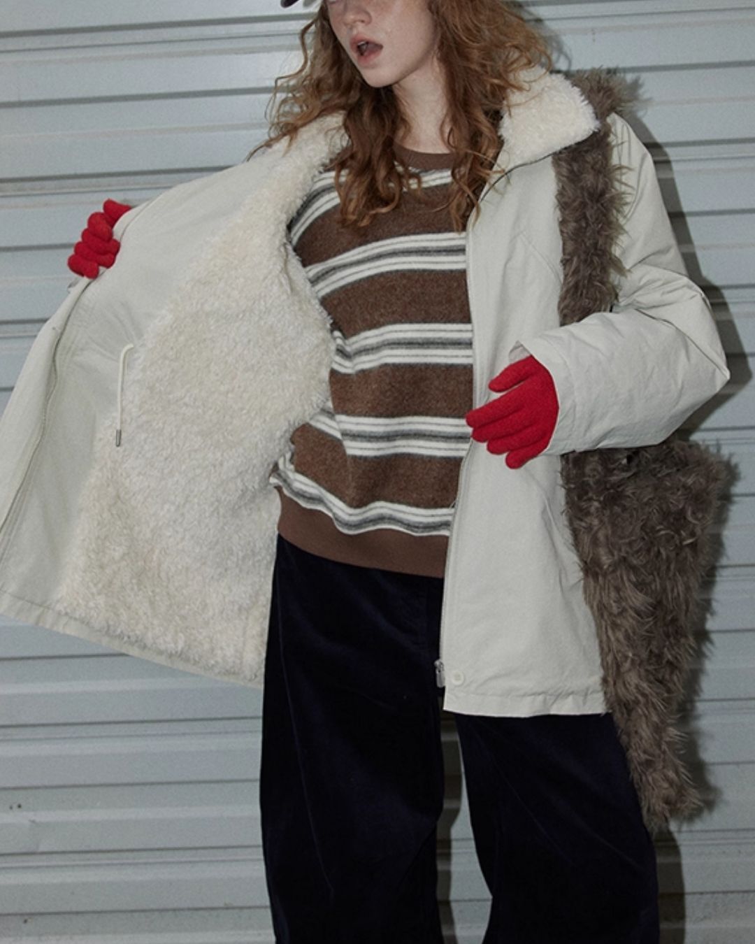Fur-lined Military Coat　CT014