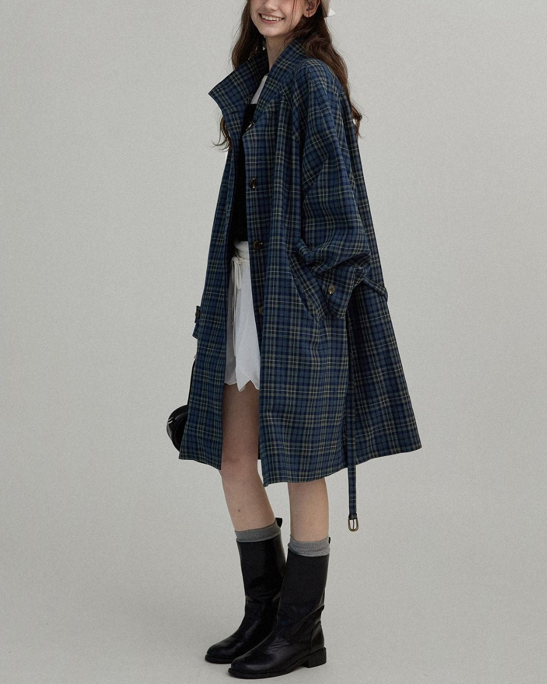 Stand Collar A-line Coat　CT002