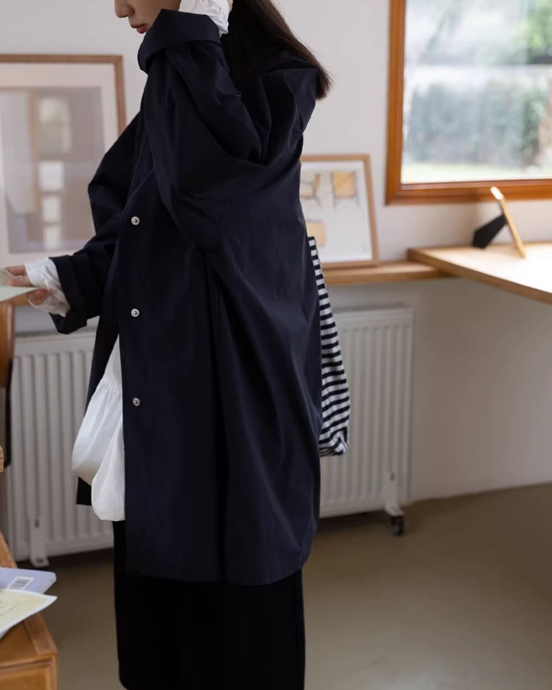 Water-repellent Single-breasted Coat　CT033